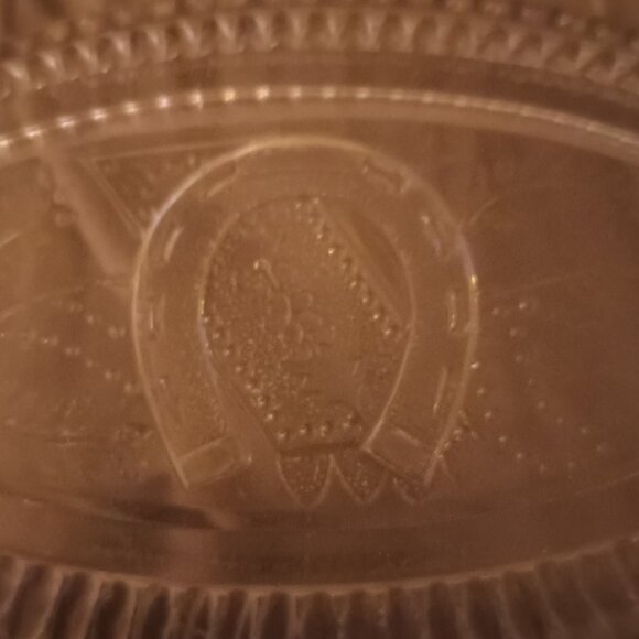ANTIQUE ADAMS & CO EAPG GOOD LUCK HORSESHOE / PRAYER RUG PATTERN GLASS - Picture 7 of 7